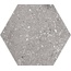Apavisa Wind 8431940366604 Grey Nonslip Hexagon Керамогранит 25x29 см, Испания, под камень  - фото 1