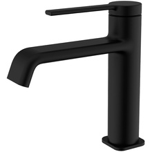 AQUAme Asti AQM6410MB Для раковины Чёрный матовый Смеситель 17,4x4,5x18 см, для раковины, Италия - фото 1 - фото 1