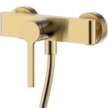 AQUAme Asti AQM6413BG Для душа Brushed gold Смеситель 10,5x21,2x13,6 см, для душа, Италия - фото 1 - 2 AQUAme Asti AQM6413BG Для душа Brushed gold Смеситель 10,5x21,2x13,6 см, для душа, Италия - фото 1 - фото 2