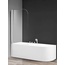 AQUAme AQM2851-9 Прозрачное стекло/Профиль хром 90х140 Шторка для ванны 6x90x140 см, Италия - фото 2