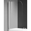 AQUAme AQM2851-9 Прозрачное стекло/Профиль хром 90х140 Шторка для ванны 6x90x140 см, Италия - фото 1
