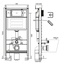 AQUAme AQM4002 для подвесного унитаза Система инсталляции (комплект) 23x52,5x105,4 см, Италия - фото 2
