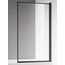 AQUAme AQM2859-R Прозрачное стекло / Профиль чёрный 80х140 Шторка для ванны 6x80x140 см, Италия - фото 1