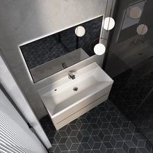 AQUAme S1 AQM900110BG Бежевый 100х45 Тумба для раковины 45x100x82 см, Италия - фото 1 - фото 2