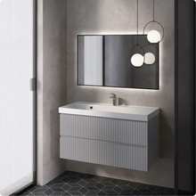 AQUAme S1 AQM900110GM Серый 100х45 Тумба для раковины 45x100x82 см, Италия - фото 1 - фото 1