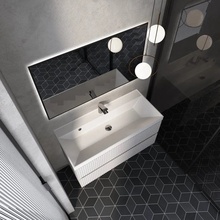 AQUAme S1 AQM900110WH Белый глянец 100х45 Тумба для раковины 45x100x82 см, Италия - фото 1 - фото 2