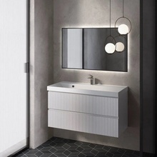 AQUAme S1 AQM900110WH Белый глянец 100х45 Тумба для раковины 45x100x82 см, Италия - фото 1 - фото 1