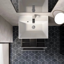 AQUAme S1 AQM900160GM Серый 60х45 Тумба для раковины 45x60x50 см, Италия - фото 1 - фото 2