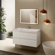 AQUAme S3 AQM900310WH Белый глянец 100х45 Тумба для раковины 45x100x50 см, Италия - фото 1 - фото 1