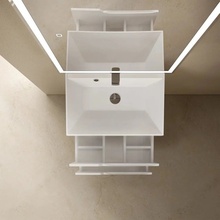 AQUAme S3 AQM900360WH Белый глянец 60х45 Тумба для раковины 45x60x50 см, Италия - фото 1 - фото 2