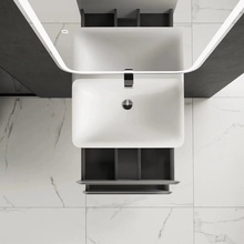 AQUAme S4 AQM900460GM Серый 60х45 Тумба для раковины 45,5x60x47,2 см, Италия - фото 1 - фото 2