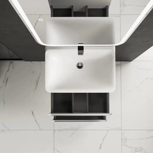 AQUAme S4 AQM900460WH Белый глянец 60х45 Тумба для раковины 45,5x60x47,2 см, Италия - фото 1 - фото 2