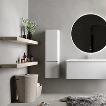 AQUAme S4 AQM9004WH Белый глянец 120 Шкаф-пенал 27,1x33x120 см, Италия - фото 1 - фото 3