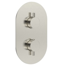 AQUAme Siena AQM8806BN Для ванны Шлифованный никель Смеситель с термостатом 12,8x13x22 см, для ванны с душем, Италия - фото 1 - фото 1