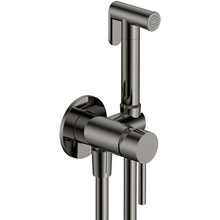 AQUAme Siena AQM6217GM Gun metal Смеситель с гигиеническим душем 12,4x9x19 см, для встраиваемых систем, Италия - фото 1 - фото 1