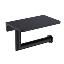 AQUAme Trento AQM7209MB С полкой Черный матовый Держатель туалетной бумаги 16x10x9 см, Италия - фото 1 - фото 1