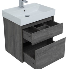 Aquanet Nova 00242278 дуб рошелье 60 2 ящ. Тумба для раковины 45,7x60,5x65 см, Россия - фото 1 - фото 2