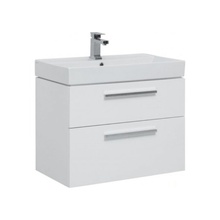 Aquanet Nova 00249917 белый. глянец 70 2 ящ. (SLIM SYNERGY) Тумба для раковины 46x75,7x66 см, Россия - фото 1 - фото 1