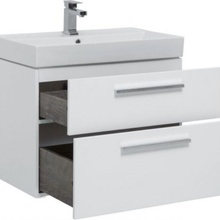 Aquanet Nova 00242262 белый. глянец 75 2 ящ. Тумба для раковины 46x75,7x66 см, Россия - фото 1 - фото 3