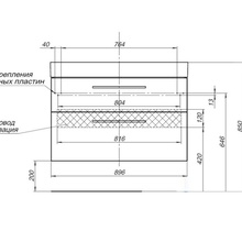 Aquanet Nova 00249920 белый. глянец 85 2 ящ. (SLIM SYNERGY) Тумба для раковины 46x90,6x65 см, Россия - фото 1 - фото 2