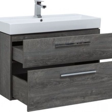 Aquanet Nova 00242277 дуб рошелье 90 2 ящ. Тумба для раковины 46x90,6x65 см, Россия - фото 1 - фото 2