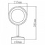 Aquanet Lvyi 2209D настольное Косметическое зеркало 15x21,5x31,8 см, Россия - фото 4