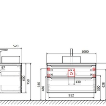 Aquanika Wood AQW100523RU69 Столешница 52x100x4 см, Россия - фото 1 - фото 2