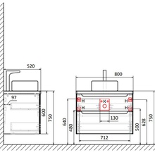 Aquanika Wood AQW80523RU88 Столешница 52x80x4 см, Россия - фото 1 - фото 2