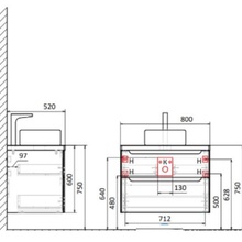 Aquanika Wood AQW795156WRU87 Белый 80 Тумба для раковины 51,4x79,4x56 см, Россия - фото 1 - фото 4