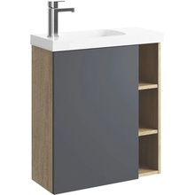 Aqwella Alba ALB0106LDD L Дуб давос 60 Тумба для раковины 24,7x59,4x64,6 см, Россия - фото 1 - фото 1