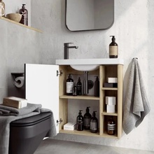 Aqwella Alba ALB0106LLS L Светлый камень 60 Тумба для раковины 24,7x59,4x64,6 см, Россия - фото 1 - фото 3