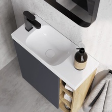 Aqwella Alba ALB0106LLS L Светлый камень 60 Тумба для раковины 24,7x59,4x64,6 см, Россия - фото 1 - фото 4