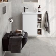 Aqwella Alba ALB0106LLS L Светлый камень 60 Тумба для раковины 24,7x59,4x64,6 см, Россия - фото 1 - фото 2