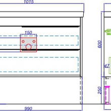 Тумба под раковину aqwella fargo frg0110db 100 см с ящиками дуб балтийский