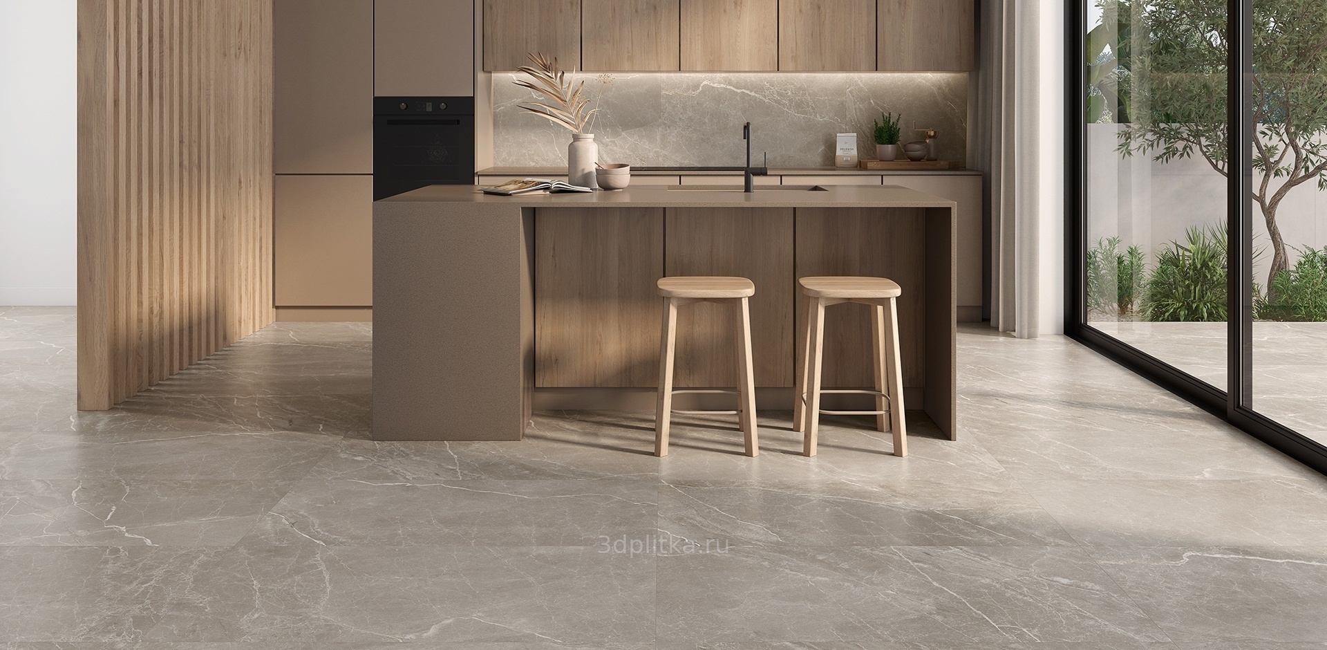 Argenta Livia 60x120 см, керамогранит, Испания, под камень  - фото интерьера 1