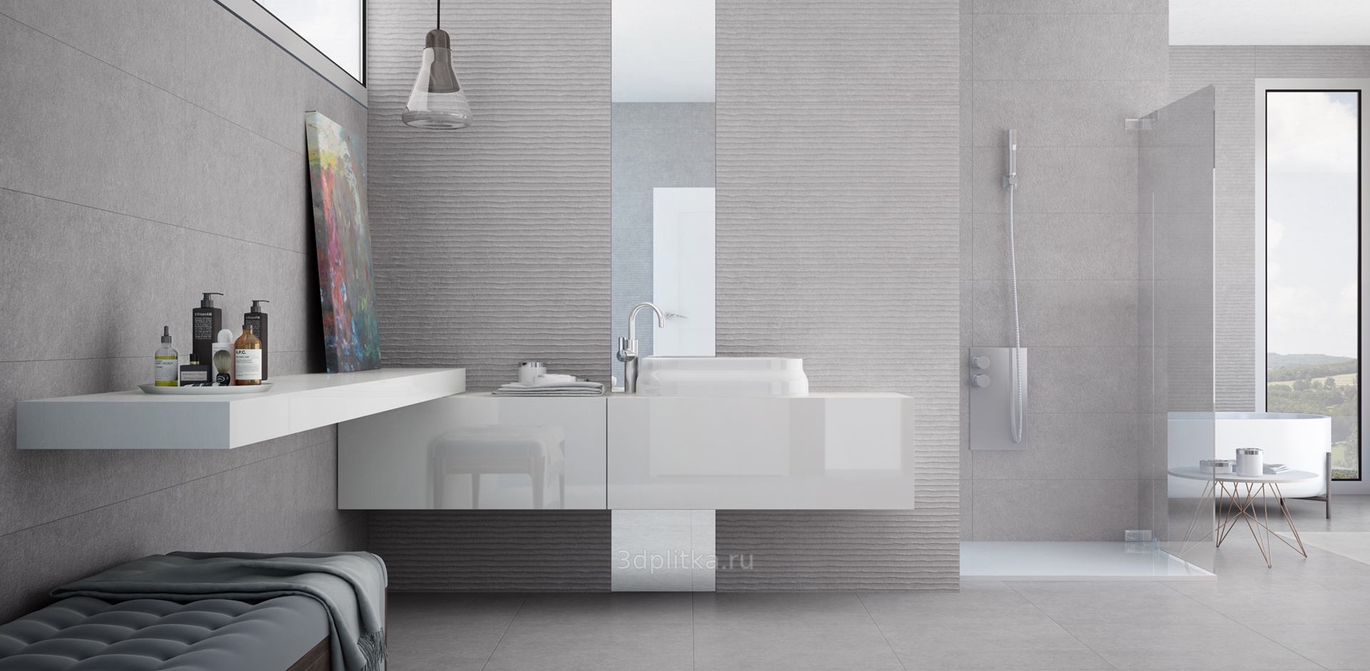 Light Stone 🏆 Taupe-3 30x90 настенная плитка от Argenta купить ...