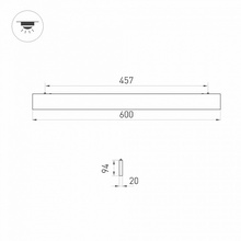 Arlight Lineair Flat 31470 Потолочный светильник 61x2x9,4 см, Россия - фото 1 - фото 3