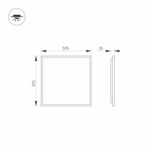Arlight TITAN 32783 Светильник 59,5x59,5x3,5 см, Россия - фото 1 - фото 2