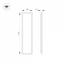 Arlight TITAN 52814 Потолочный светильник 29,5x119,5 см, Россия - фото 1 - фото 3