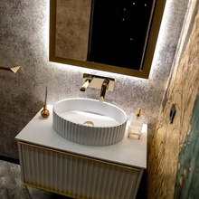 Armadi Art 878-S Серебро 50 Раковина 35x50x14 см, Италия - фото 1 - фото 3