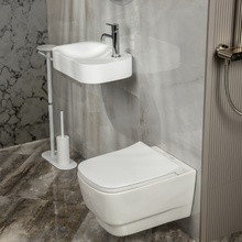 Armadi Art Colibri 902-MW Матовый белый 48 Раковина 32x48x10 см, Италия - фото 1 - фото 4