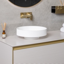 Armadi Art Corian 801-R-MW Матовый белый 40 Раковина 40x40x13 см, Италия - фото 1 - фото 3