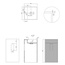 Armadi Art Cube Corian 802-3R-MW Рифленая Matt White 48 Раковина 48x48x85 см, Италия - фото 4