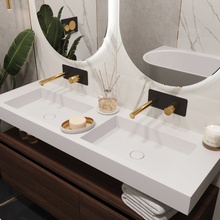 Armadi Art Flat 888-140 Белый матовый 140 Раковина 45,2x141x12,1 см, Италия - фото 1 - фото 2