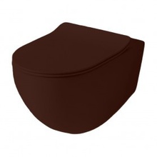 ArtCeram File 2.0 FLA014 39 С микролифтом (marrone cocoa) Крышка-сиденье 52x36x4 см, Италия - фото 1 - фото 2