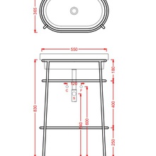 ArtCeram Fuori ACA055 17 Консоль для раковины 36,5x60x83 см, Италия - фото 1 - фото 3