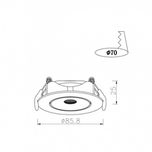 Arte Lamp Kaus A4761PL-1WH Встраиваемый светильник Италия - фото 1 - фото 3