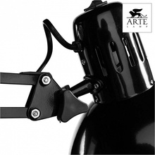 Arte Lamp Senior A6068LT-1BK Настольная лампа офисная 17x17x85 см, Италия - фото 1 - фото 4