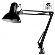 Arte Lamp Senior A6068LT-1BK Настольная лампа офисная 17x17x85 см, Италия - фото 1 - фото 2