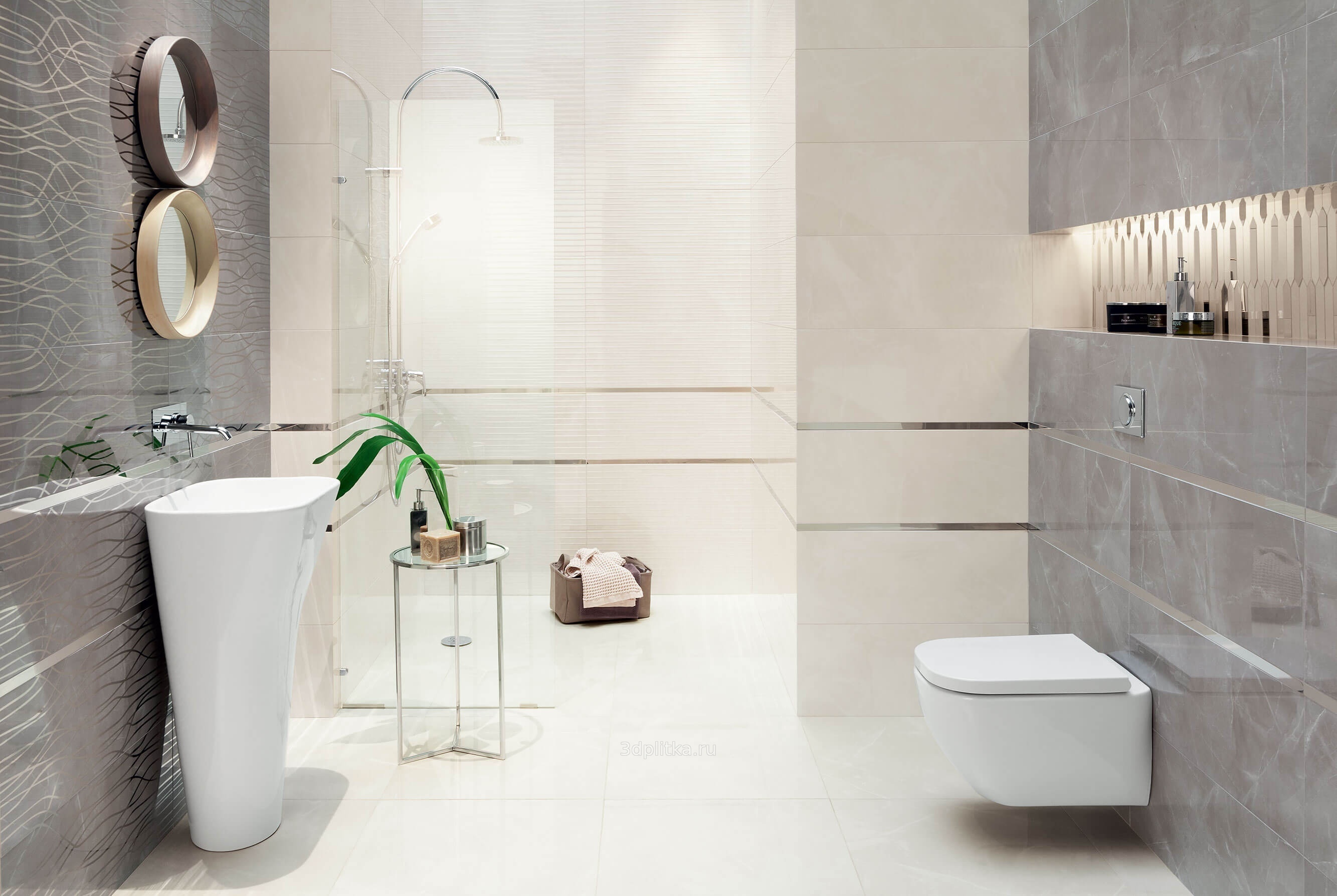 Arte Vezin 29,8x74,8 см, керамика, Польша, под мрамор - фото интерьера 1